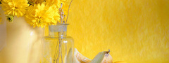 натюрморт, желтое, ваза, цветы, дыня, лимон