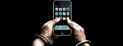 iPhone, наручники, руки