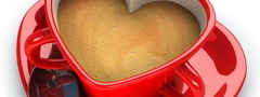 День Св. Валентина, чашка, кофе, любовь, серце