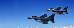 F-16, полёт, облака