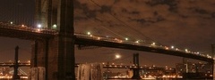 ночь, огни, мост