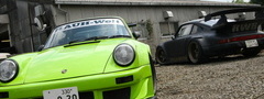 porsche, 930s, 911, green, black, 2008
