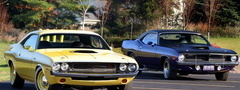 muscle cars, dodge, challenger, rt, plymouth, barracuda