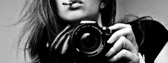 beautiful, photographer, smokes