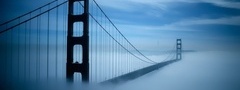 bridge, fog, nothingness