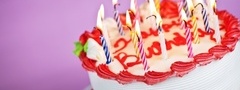 торт, свечи, день рождения, праздник