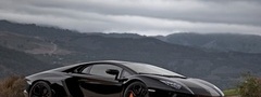, Lamborghini-Aventador-passenger-side, Lamborghini, Aventador, black