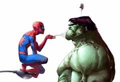 spider-man, hulk, 