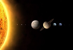 space, solar system, planets
