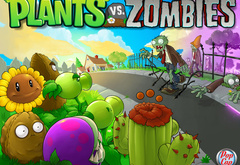 plants vs zombies, зомби, растения