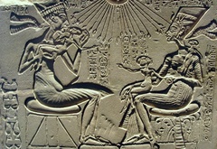 Египет, Нефертити, царица, иероглифи, рисунки, стена