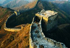великая китайская стена, свет, холмы