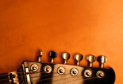 гитара, гриф, оранжевый