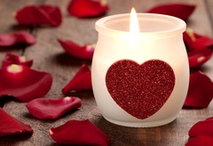 heart candle, свеча, форма, сердце, лепестки, роза