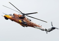 Ми-24, вертолёт, орёл, рисунок, полёт