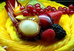 ягоды, фрукты, тропические, еда