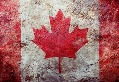 Канада, гранж, флаг, стена