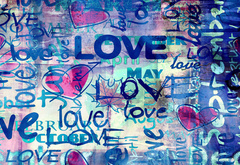 стена, надписи, любовь, love