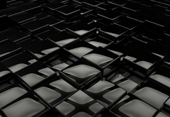black, cubes, render