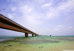 long, bridge, oceanscape