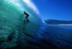 surfer, on a, wave