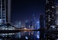 Dubai, city, lights