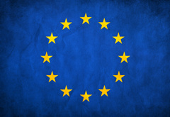 европа, флаг, звезды, синий