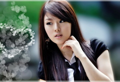 Hwang Mi Hee, брюнетка, лицо, взгляд, азиатка, кореянка