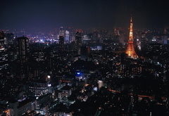 Япония,город,Токио,ночной город,hd