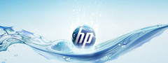 HP, логотип, брызги