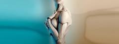 девушка, робот, андроид