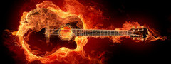 гитара, огонь