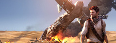 Самолёт, Дым, огонь, Uncharted 3, Nathan Drake