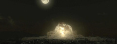 Ночь, луна, Взрыв, Мегатонна, Fallout 3