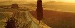 Италия, дорога, холмы