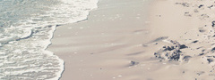 волна, пляж, песок