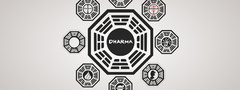 Lost, Dharma, надпись, фон, символ