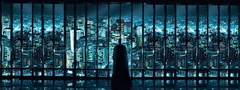 бэтмен, batman, здания, дома, ночь