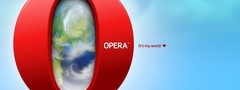 опера, opera, лого, логотип, браузер, земля, надпись