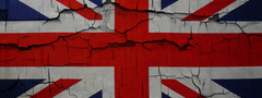 англия, флаг, стена, доски