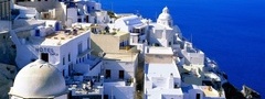 Греция, санторини, дома, постройки, море