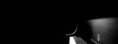 рояль, пианино, клавиши, черное, темное, черный лак