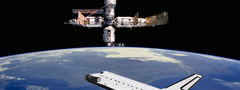 Shuttle, космос, земля, шатл, станция