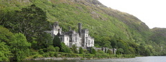kylemore, ирландия, замок, горы, озеро, зелень, камни