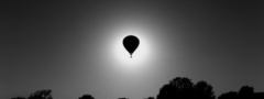 Воздушный шар, луна, затмение