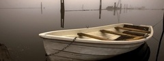 лодка, вода, закат, ностальгия