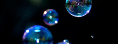 пузыри, отражение, вид
