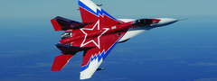 МиГ-29, стрижи, полёт