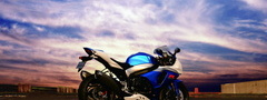 suzuki, gsxr1000, мотоцикл, облака