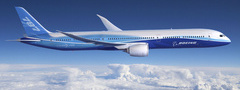 boeing, 787, dreamline, полёт, облака